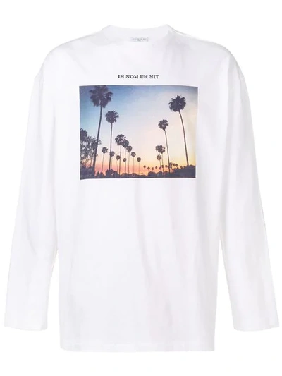 Ih Nom Uh Nit Palm Springs Print T-shirt In White
