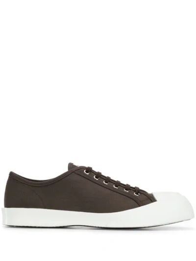 Marni Lace-up Sneakers In Brown