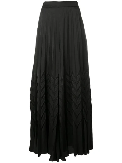 Blumarine Chevron Palazzo Trousers In Black