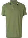 Woolrich Logo Embroidered Polo Shirt In Green