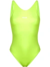 Msgm One-piece Swimsuit In Yellow