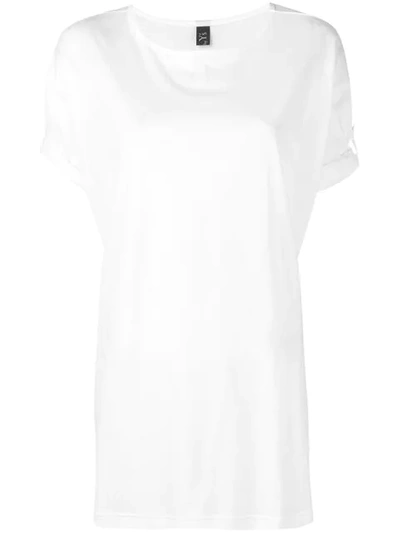 Y's Turn Up Cuff T-shirt In White
