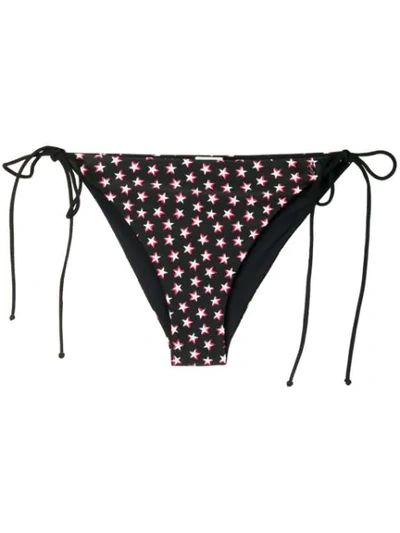 Saint Laurent Star Print Bikini Bottoms In Black