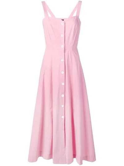 Pinko Flared Midi Dress In Pink
