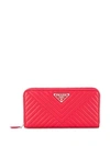 Prada 'diagramme' Portemonnaie In Red