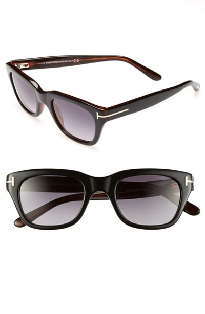 Tom Ford 'snowdon' 50mm Sunglasses In Shiny Black