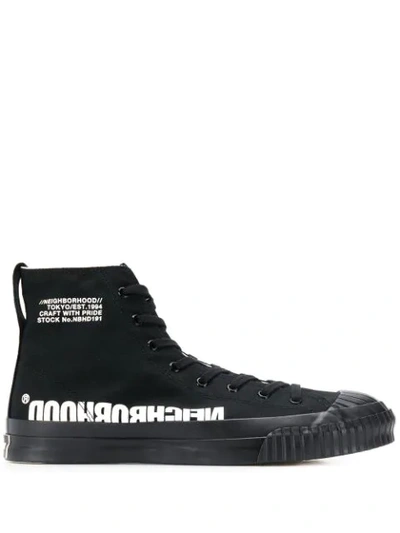 Neighborhood High-top-sneakers Mit Print In Black