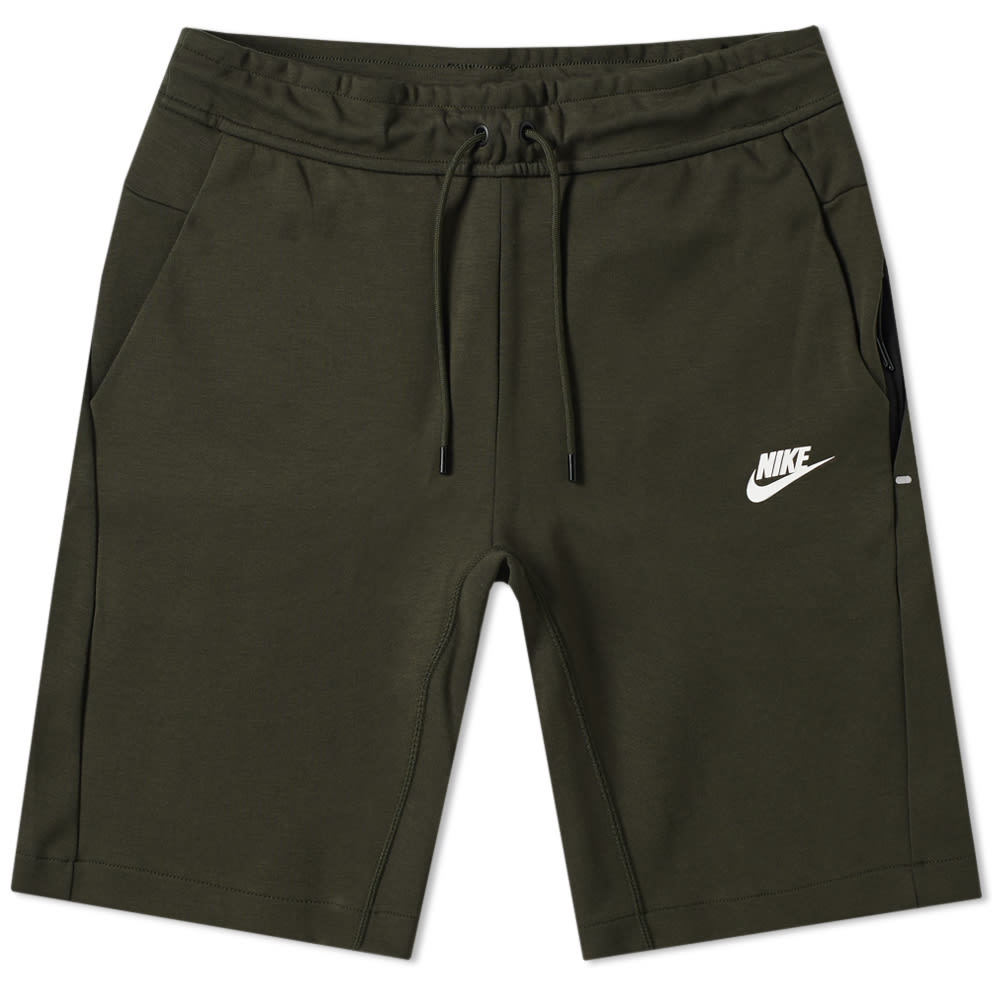 nike tech fleece shorts green