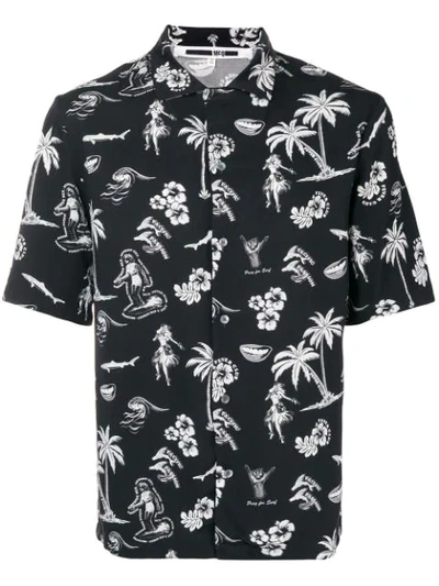 Mcq By Alexander Mcqueen Mcq Alexander Mcqueen Billy Palm Vacation Shirt In Black