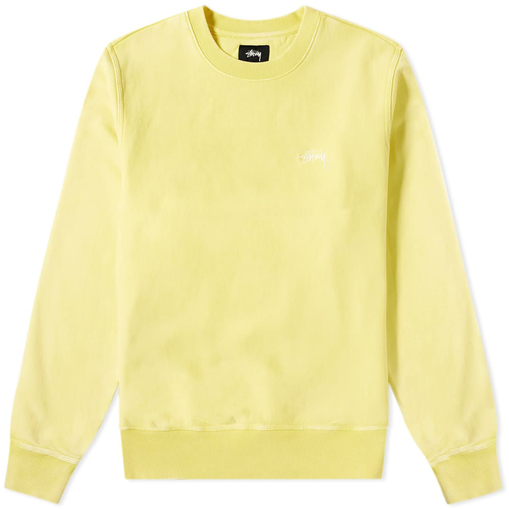 stussy stock logo crew sweat