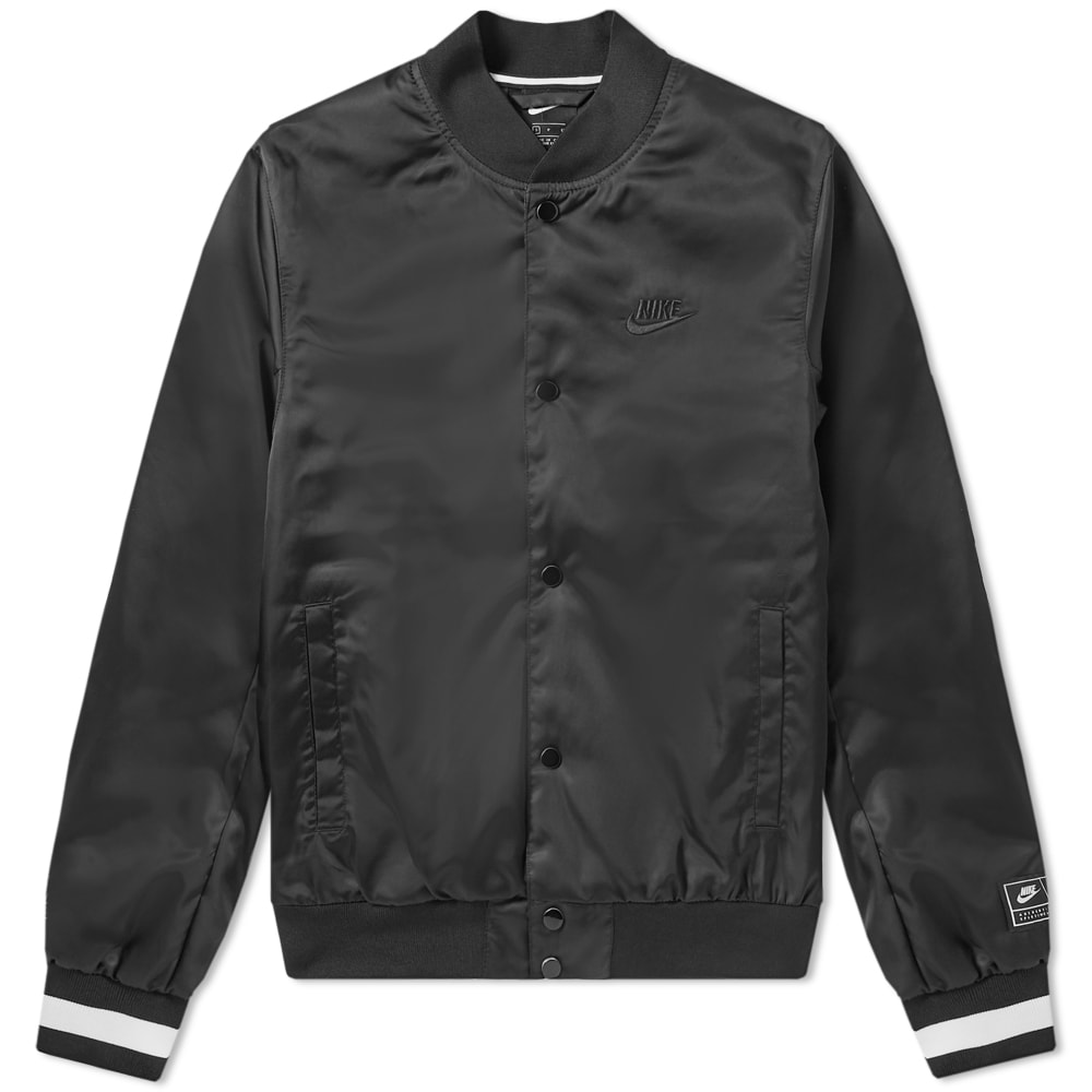 nike black varsity jacket