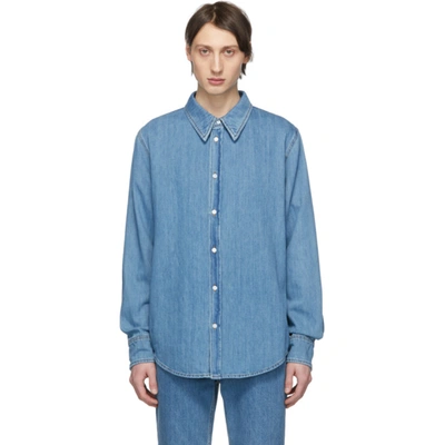 Calvin Klein 205w39nyc Jaws Denim Shirt In Blue