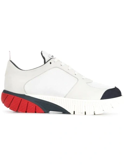 Thom Browne Tricolour Sole Sneakers In White