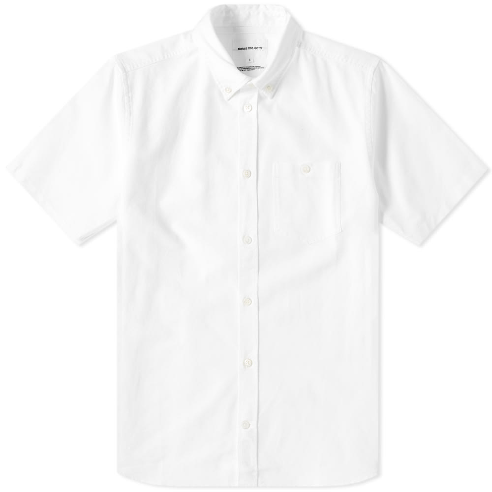 Norse Projects Short Sleeve Theo Oxford Shirt In White | ModeSens