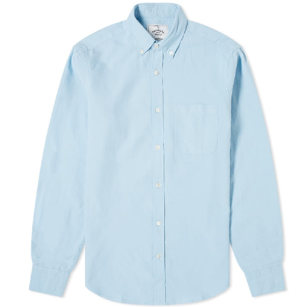 Portuguese Flannel Button Down Belavista Oxford Shirt In Blue | ModeSens