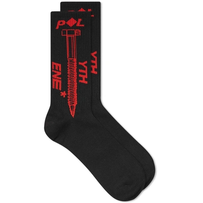 Polythene Optics Nails Sock In Black