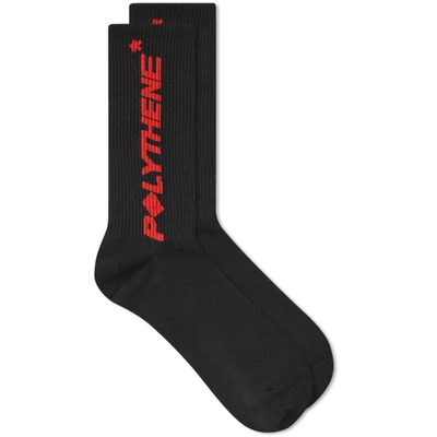 Polythene Optics Logo Sock In Black