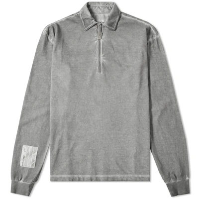 A-cold-wall* Long Sleeve Quarter Zip Polo In Grey