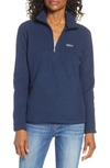 Patagonia Micro D Quarter-zip Fleece Pullover In Navy Blue