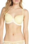 Wacoal Embrace Lace Underwire Molded Cup Bra In Pale Banana/ White Alyssum