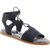 Lucky Brand Feray Gladiator Sandal In Black Leather