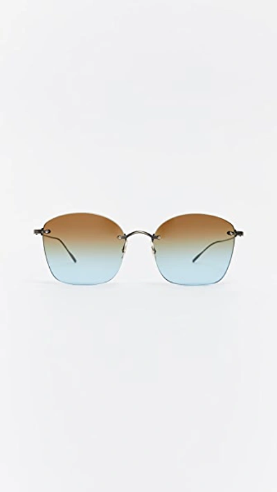 Oliver Peoples Marlien 58mm Sunglasses - Antique Gold/ Azure Brown In Gold/ochre Blue Gradient