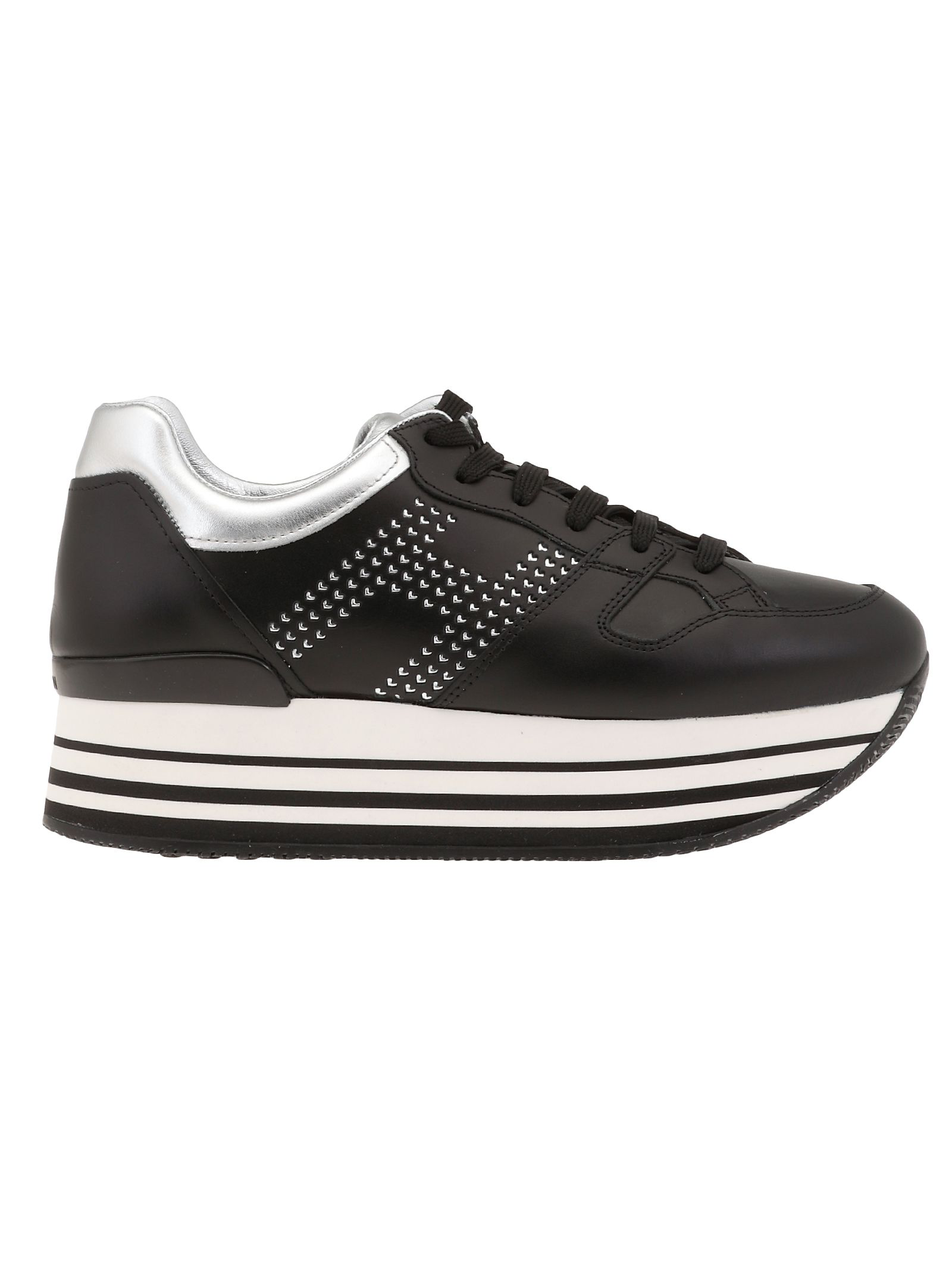 Hogan Maxi H222 Sneaker In B999(nero)+b200(argento) | ModeSens