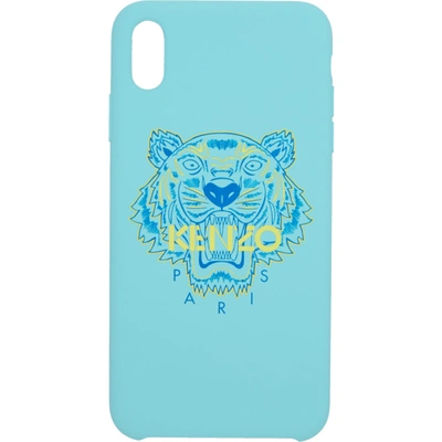 Kenzo Blue & Yellow Tiger Iphone X+ Case In 63 Ltblue