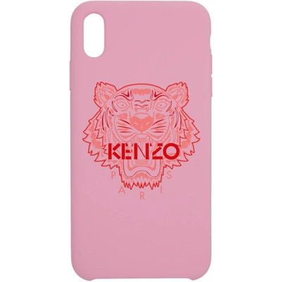 Kenzo Pink & Red Tiger Iphone X+ Case In Rosa