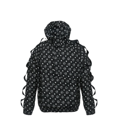 Mcm Women's Structural Anorak In Monogram Nylon In Black