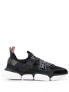 Moncler Men's Bakary Strappy Pull-on Sneakers In Black