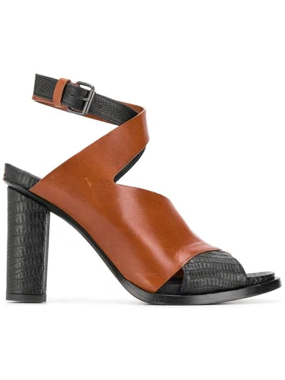 A.f.vandevorst Block Heel Sandals In Brown