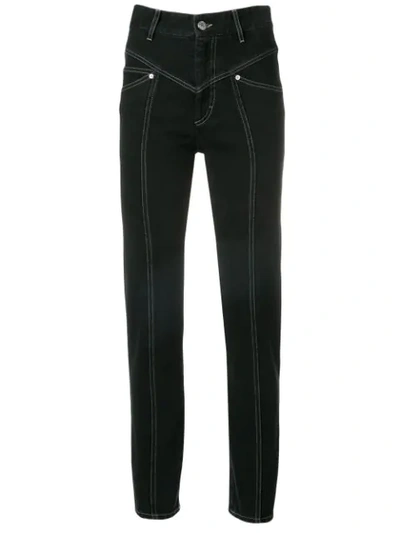 Isabel Marant High Waisted Slim Fit Jeans In Black