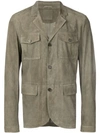 Desa 1972 Fitted Button Jacket In Green