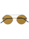 Fendi Round Tinted Sunglasses In Brown