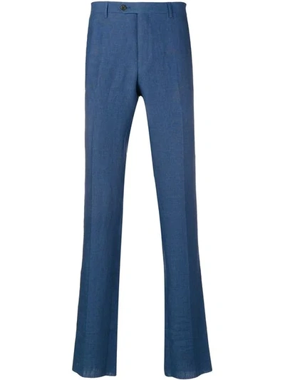 Corneliani Straight Leg Trousers In Blue