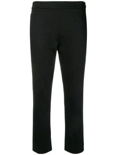 Moschino Cropped Tailored Trousers In Black
