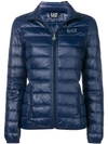 Ea7 Fitted Puffer Jacket In Blue
