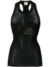 Erika Cavallini Knitted Mesh Top In Black