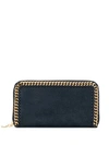 Stella Mccartney Falabella Continental Wallet In Blue