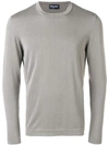 Drumohr Crew-neck Long-sleeved Top In Grey