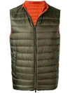 Herno Reversible Puffa Gilet In Green
