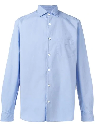 Z Zegna Classic Shirt In Blue