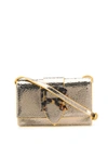 Rochas Large Logo Cross Body Bag In Gold