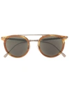 Tod's Round Tinted Sunglasses In Brown