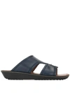 Tod's Logo Open-toe Sandals In Blue