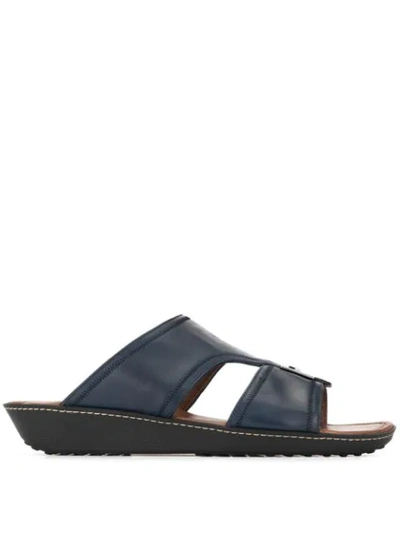 Tod's Logo Open-toe Sandals In Blue