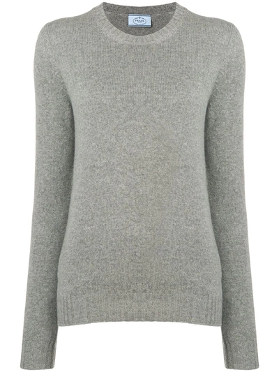 Prada Cut-out Detail Sweater - Grey