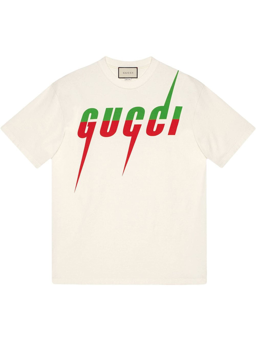 Gucci 白色logot恤 In Neutrals | ModeSens