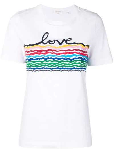 Chinti & Parker Love Waves Print T-shirt In White